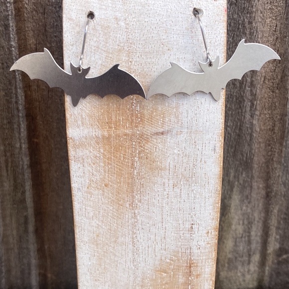 LAST ONE Halloween Bat Vampire Stainless Steel Earrings - Picture 6 of 7